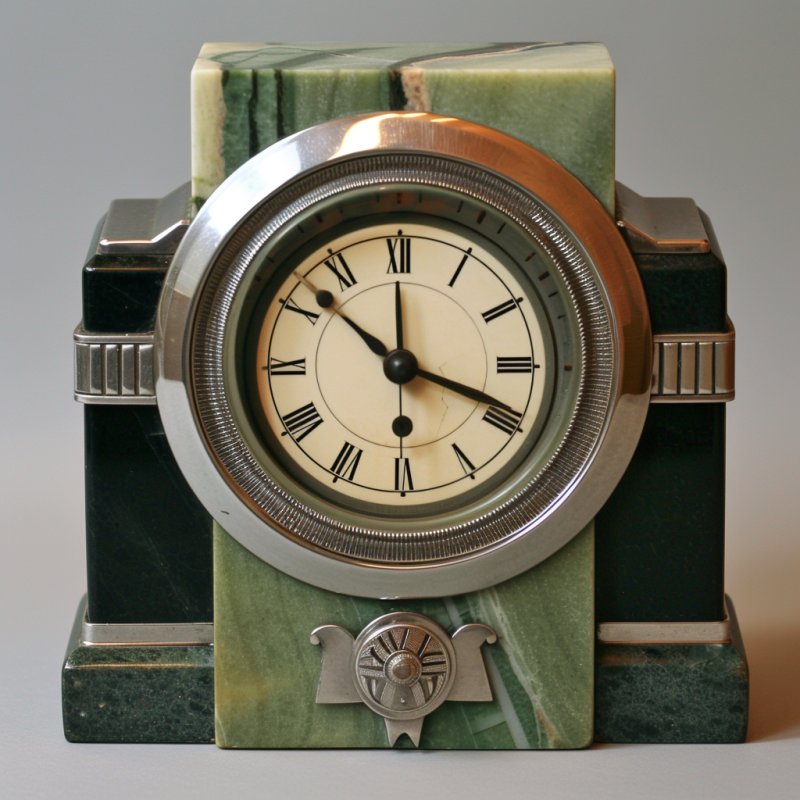 Zegar stołowy Art Deco z lat 30. XX wieku