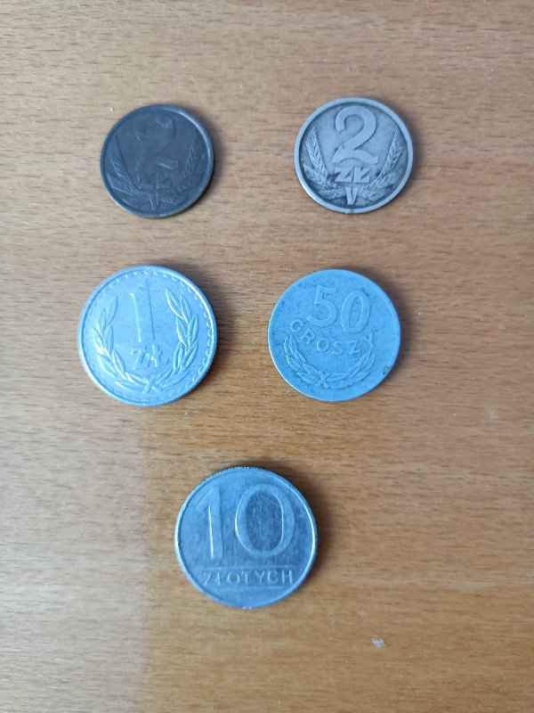 Monety pol z lat 1973 do 88 i banknot