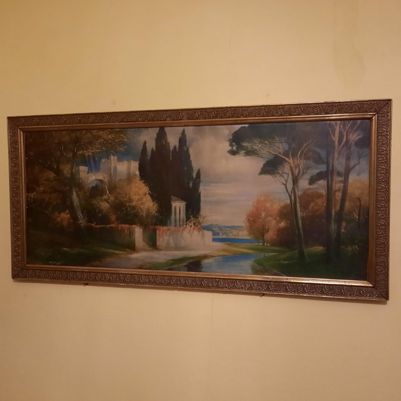 Obraz olejny malowany na płótnie, przełom XIX i XX