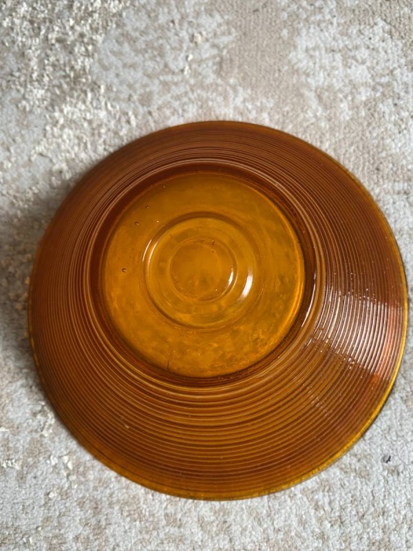 Miska bursztynowa z lat 50 60 szkło marigold - 03 Miska bursztynowa z lat 50 60 szkło marigold - 03