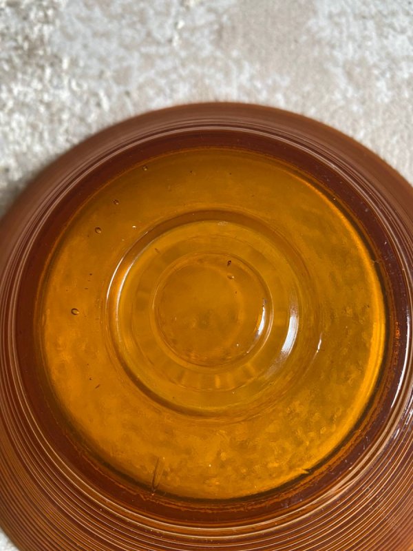 Miska bursztynowa z lat 50 60 szkło marigold - 04 Miska bursztynowa z lat 50 60 szkło marigold - 04
