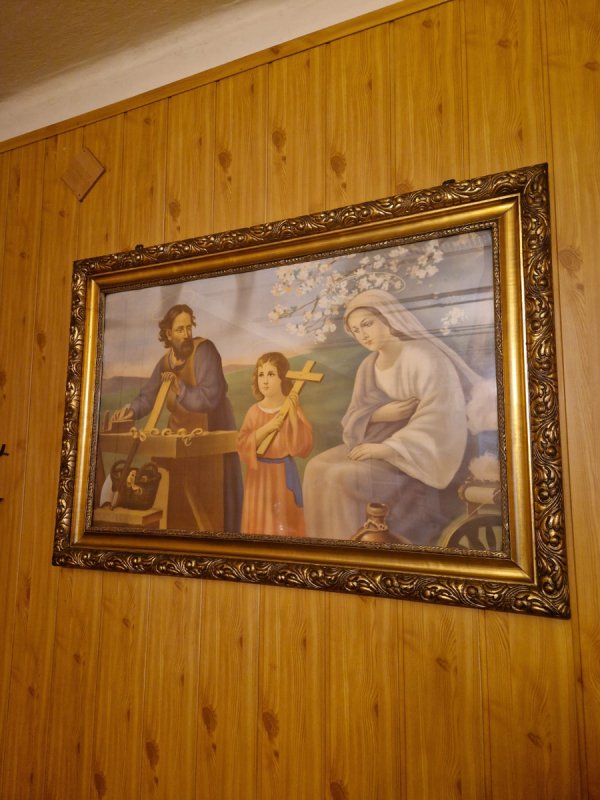Secesja Matka Boska, Pan Jezus, Św. Józef cieśla