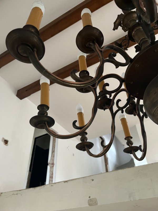 Mosiężny żyrandol, 20 punktów świetlnych. - 03 Mosiężny żyrandol, 20 punktów świetlnych. - 03