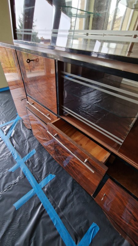 Kredens Meblościanka PRL lata 60 70 - 06 Kredens Meblościanka PRL lata 60 70 - 06