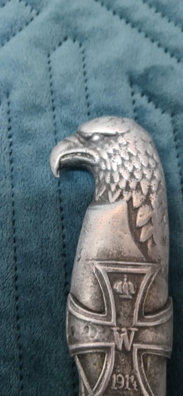 Kordzik Nóż Pruski z głową orła oraz krzyż żelazny - 01 Kordzik Nóż Pruski z głową orła oraz krzyż żelazny - 01