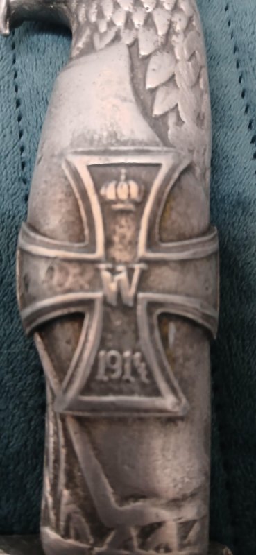 Kordzik Nóż Pruski z głową orła oraz krzyż żelazny - 02 Kordzik Nóż Pruski z głową orła oraz krzyż żelazny - 02