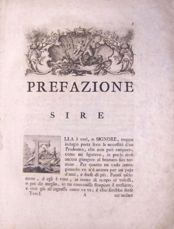 Catalogo degli Antichi Monumenti, 1755 - 01