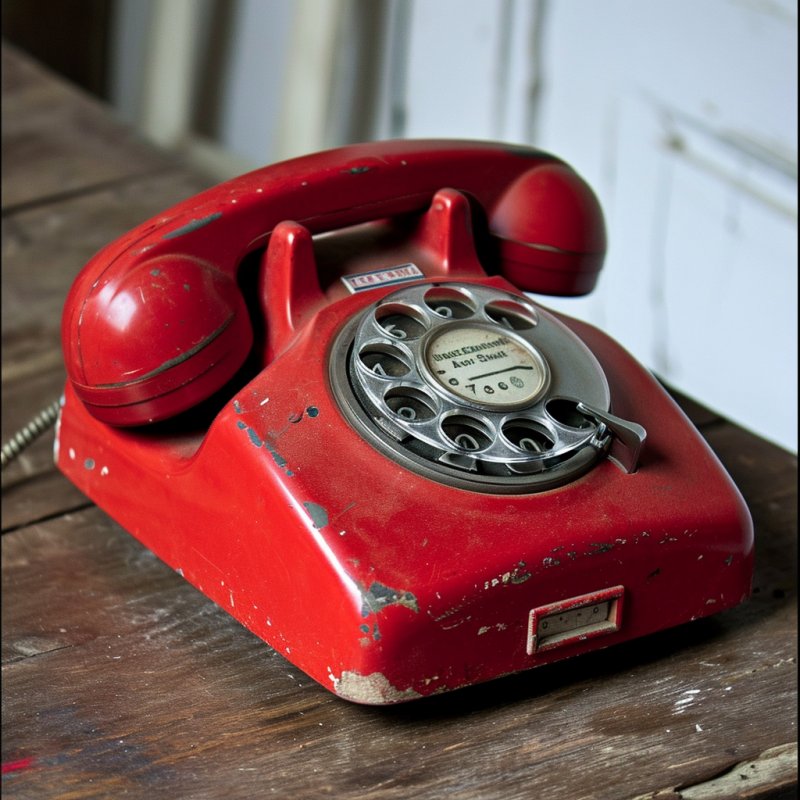 Czerwony telefon, lata 70 - 01 Czerwony telefon, lata 70 - 01