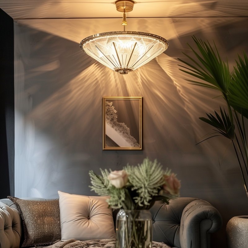 Art Deco lampa sufitowa z lat 30.