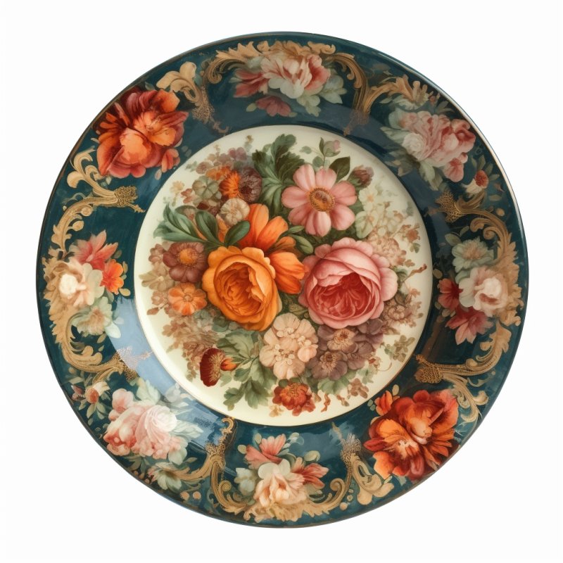 Ekskluzywna wiktoriańska ceramiczna płyta dekoracyjna - 01 Ekskluzywna wiktoriańska ceramiczna płyta dekoracyjna - 01