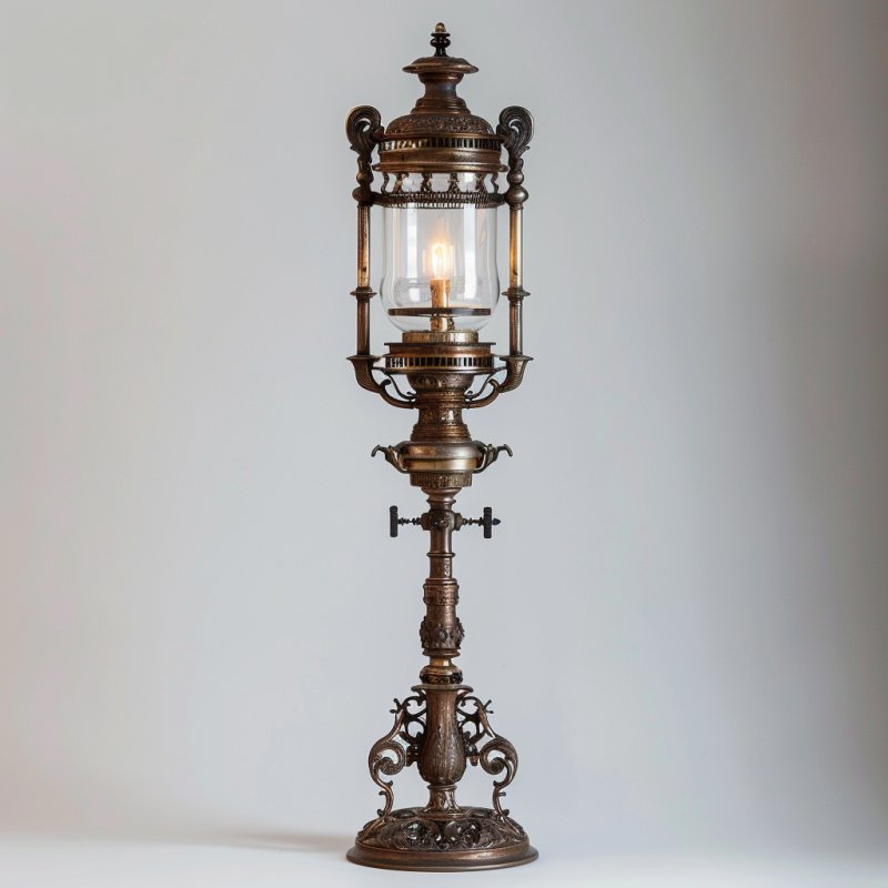 Lampa gazowa z przełomu XIX i XX wieku - 01 Lampa gazowa z przełomu XIX i XX wieku - 01