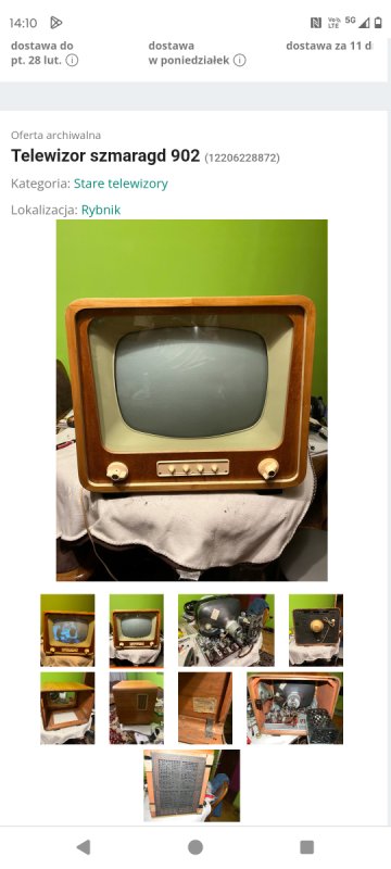 Telewizor PRL szmargd
