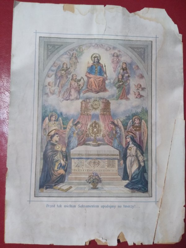 Obraz religijny na pewno jest bardzo stary.