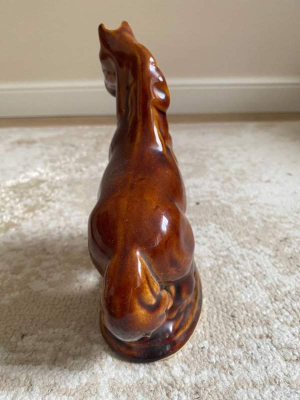 Wyjątkowa figurka konia PRL kamionka vintage - 04