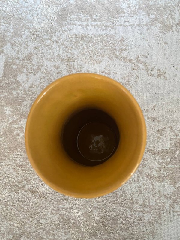 Szkliwiony Wazon Ceramiczny Rękodzieło Styl PRL - 04