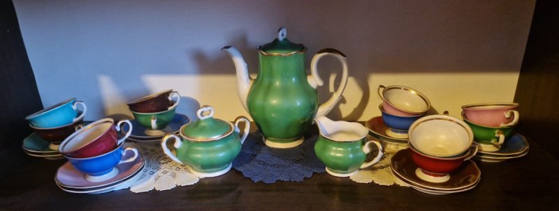 Porcelanowy serwis do kawy Karolina lata 60te