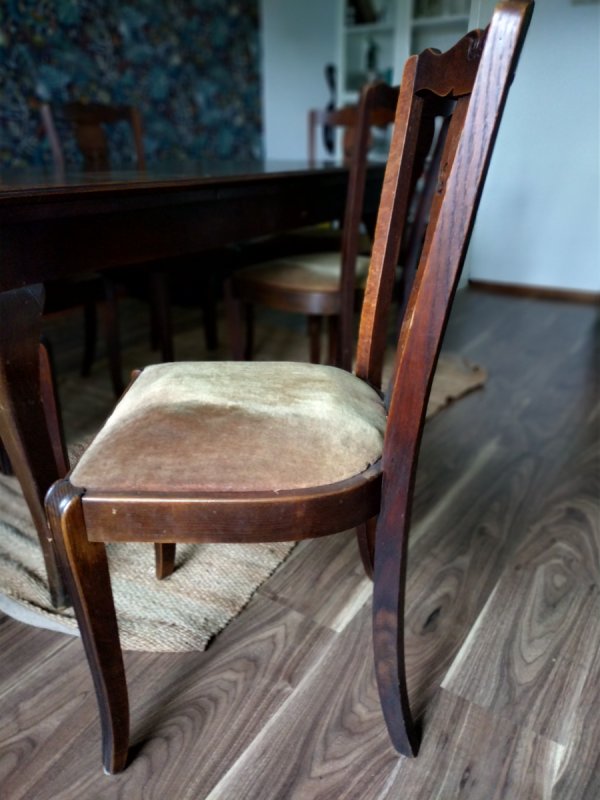 Stół rozkładany vintage + 6 krzeseł 250 cm - 08