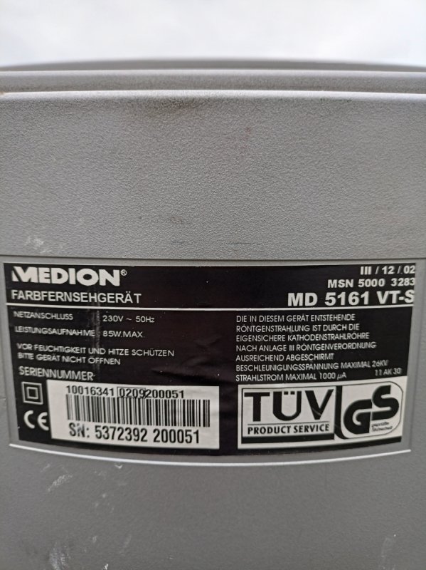 Telewizor Medion model MD 5161 VT S sprawny