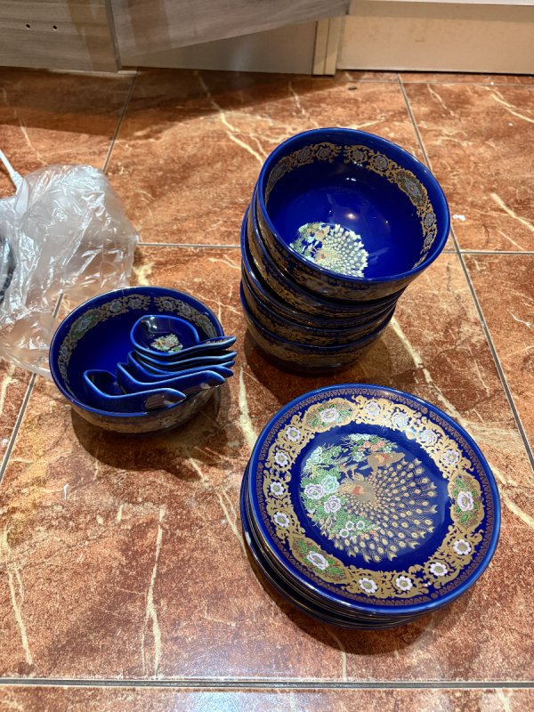Marokański zestaw porcelany
