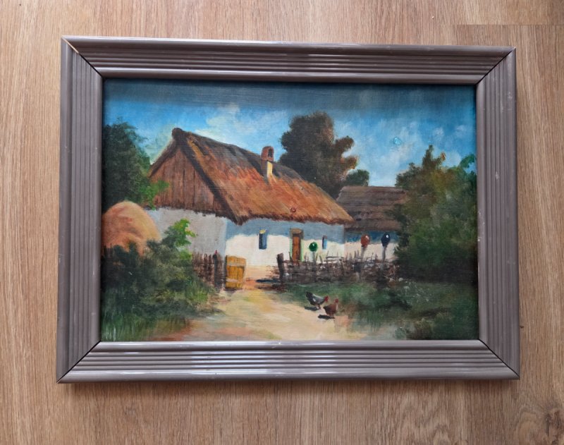 Pejzaż wiejski akryl