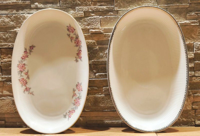 Półmiski duże porcelanowe owalne producent Wałbrzy