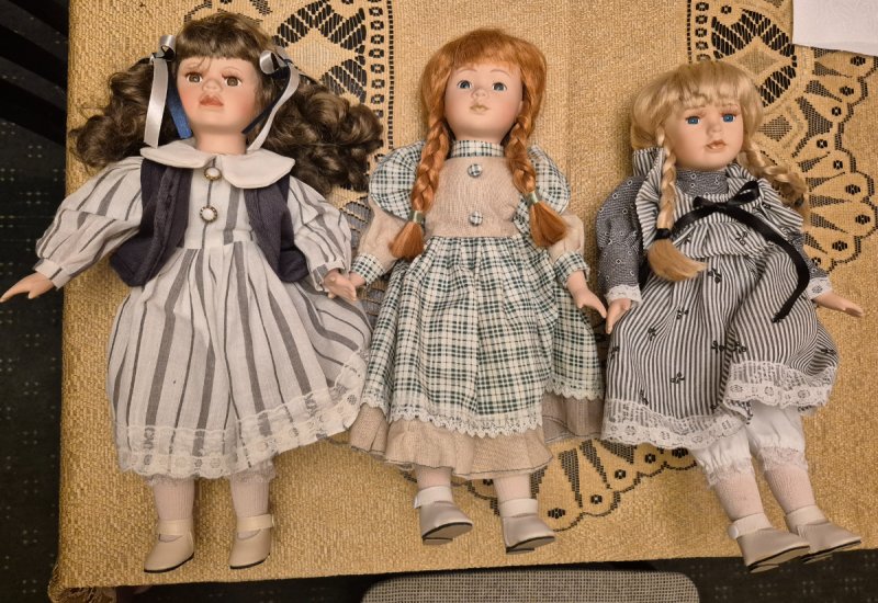 3 niemieckie porcelowane lalki