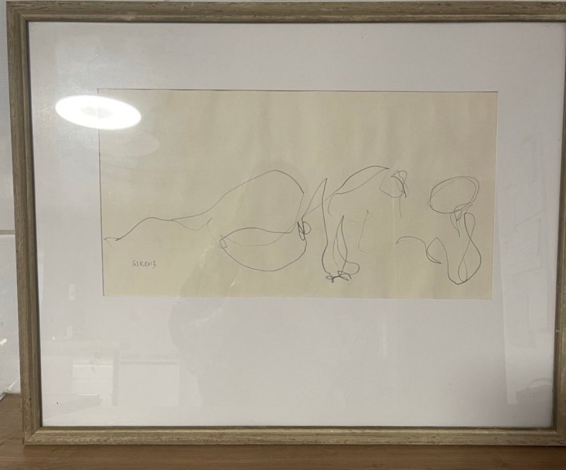 Szkic grafika akt
