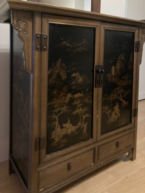 Orientalna komoda, drewniana, ręcznie robiona. - 03