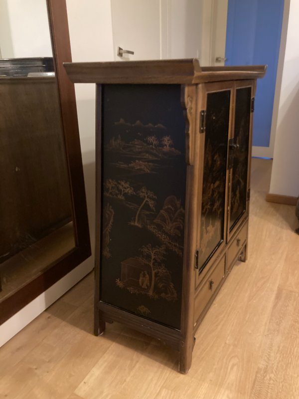 Orientalna komoda, drewniana, ręcznie robiona. - 04