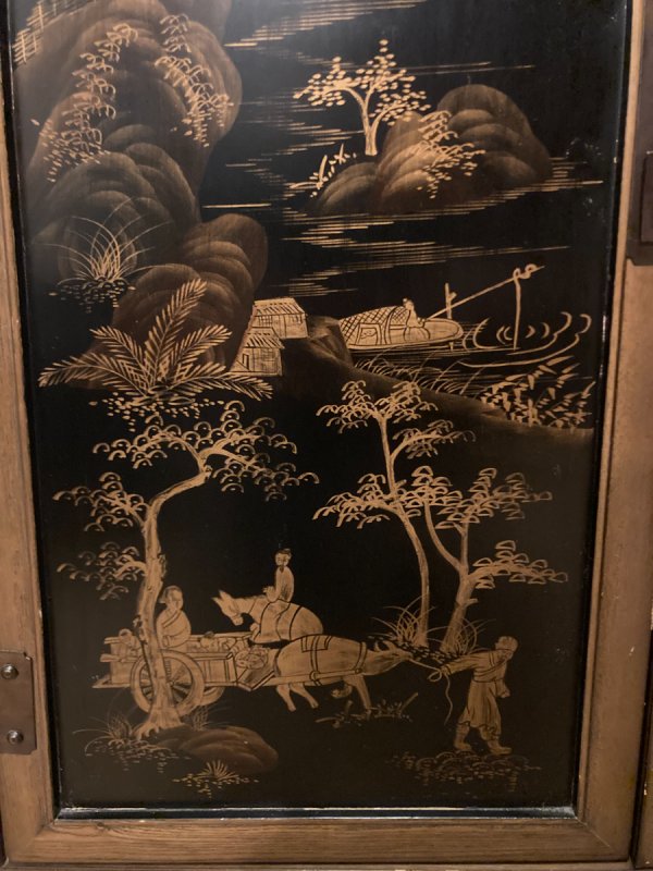 Orientalna komoda, drewniana, ręcznie robiona. - 07