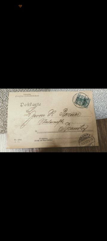 Kolejowa kartka pocztowa Królewskich KoleiPruskich