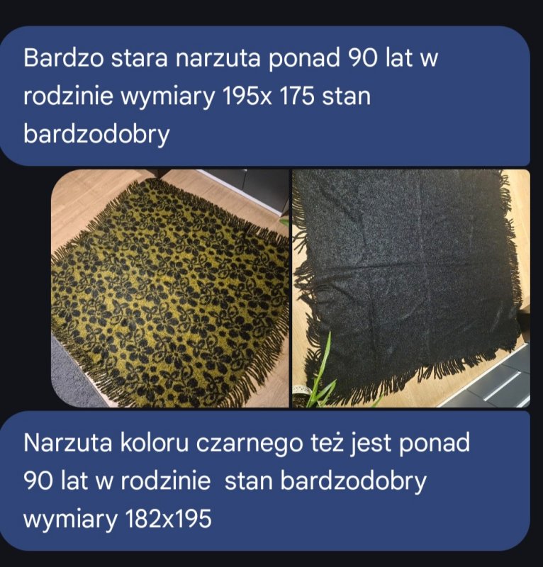 Bardzo stare narzuty