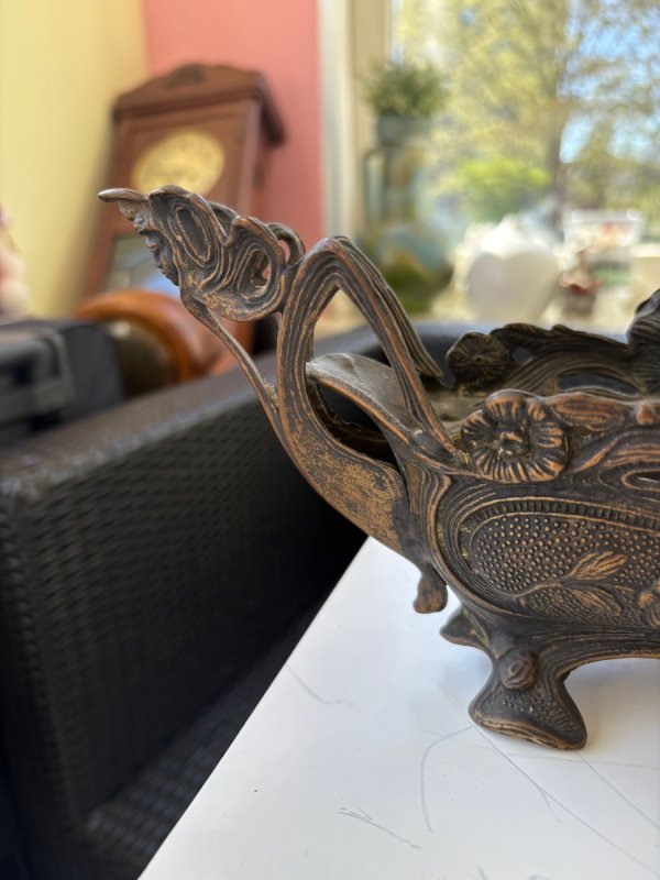 Francuska donica Żardiniera mosiężna - 03