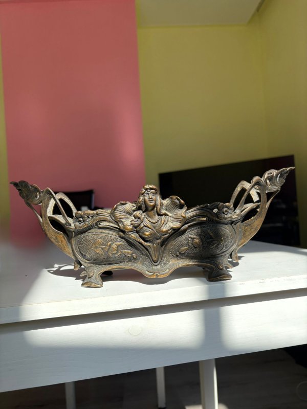 Francuska donica Żardiniere z mosiądzu - 01