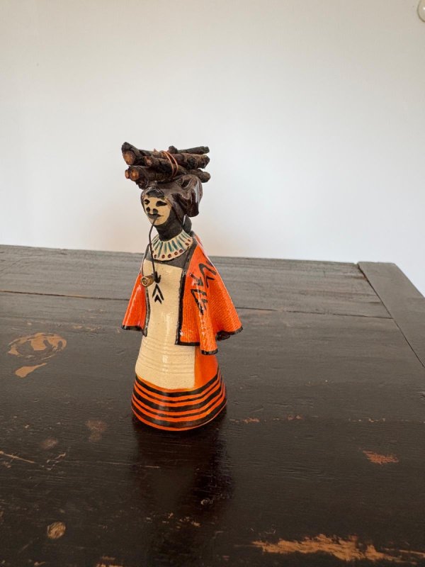 Figurka Xhosa RPA Rękodzieło Ceramika Afrykańska - 02