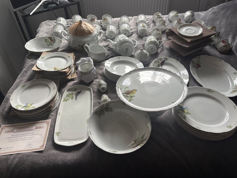 Porcelana Fyrklovern 96 elementów Nordic Birds