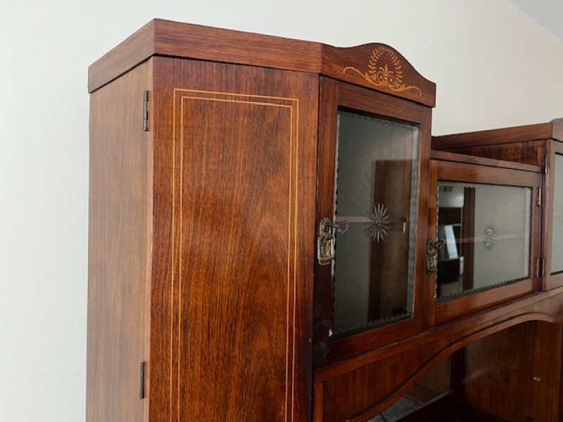 Zabytkowy kredens salonowy z intarsjami, ArtDeco - 04