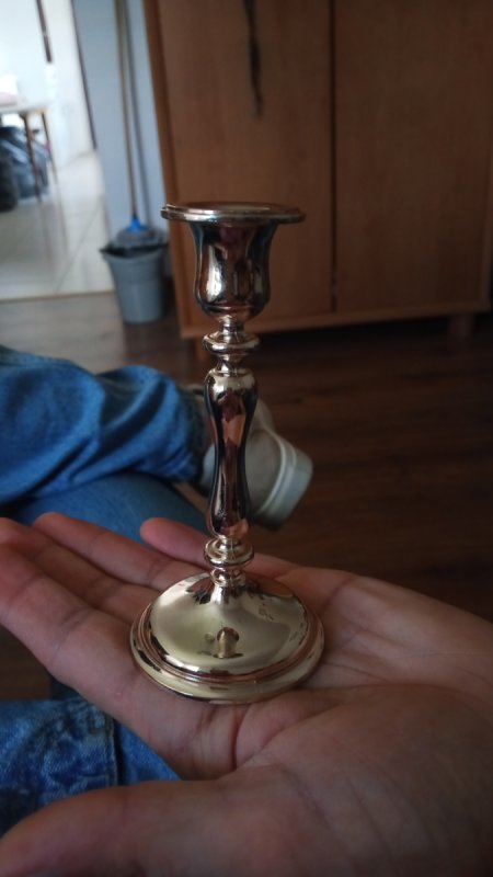 Świecznik srebrny W Mf