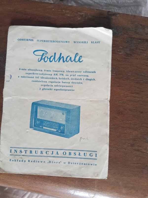 Radio lampowe model Podhale - 02 Radio lampowe model Podhale - 02