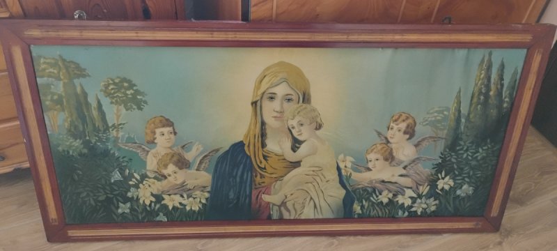 Sprzedam 2 stare obrazy z motywem religijnym - 03