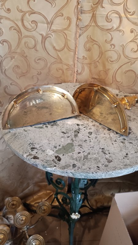 Konsolka mosiężna lata 60 70 - 02