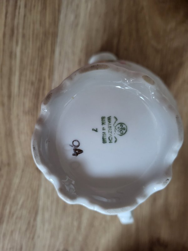 Porcelanowy serwis kawowy Wałbrzych, prl, 10 osób, - 04