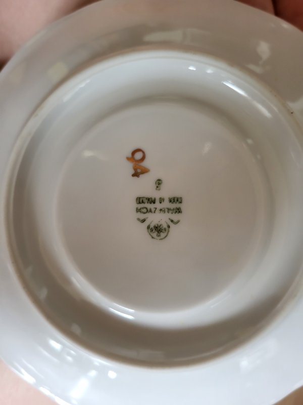 Porcelanowy serwis kawowy Wałbrzych, prl, 10 osób, - 07
