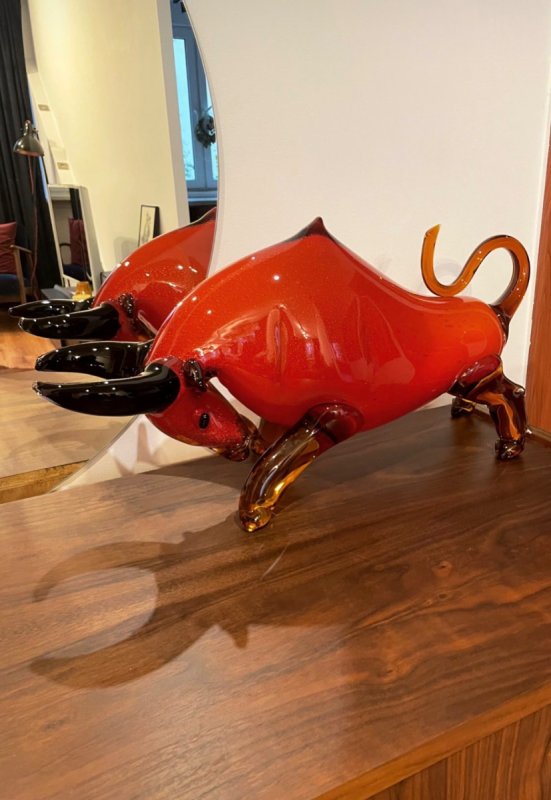 Byk szkło murano figura szklana