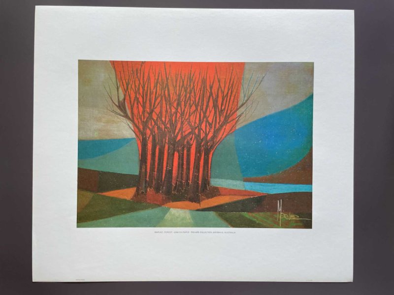 Marlez Forest (Las), litografia vintage lata 70